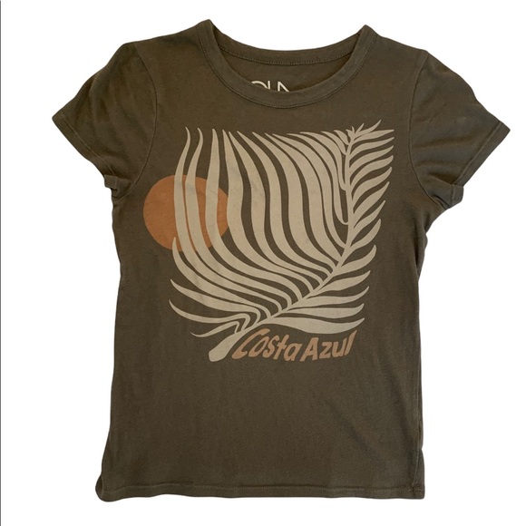 Chaser Costa Azul Tee Olive Green Size Small - Picture 16 of 16